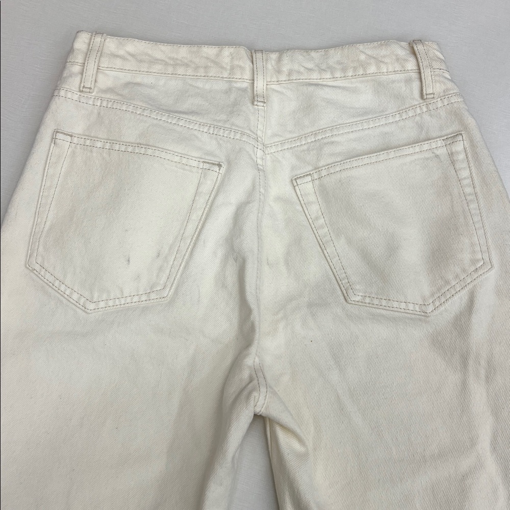 Reformation x Camille Rowe mid rise relaxed straight leg jeans fior di latte 27 - Picture 10 of 15